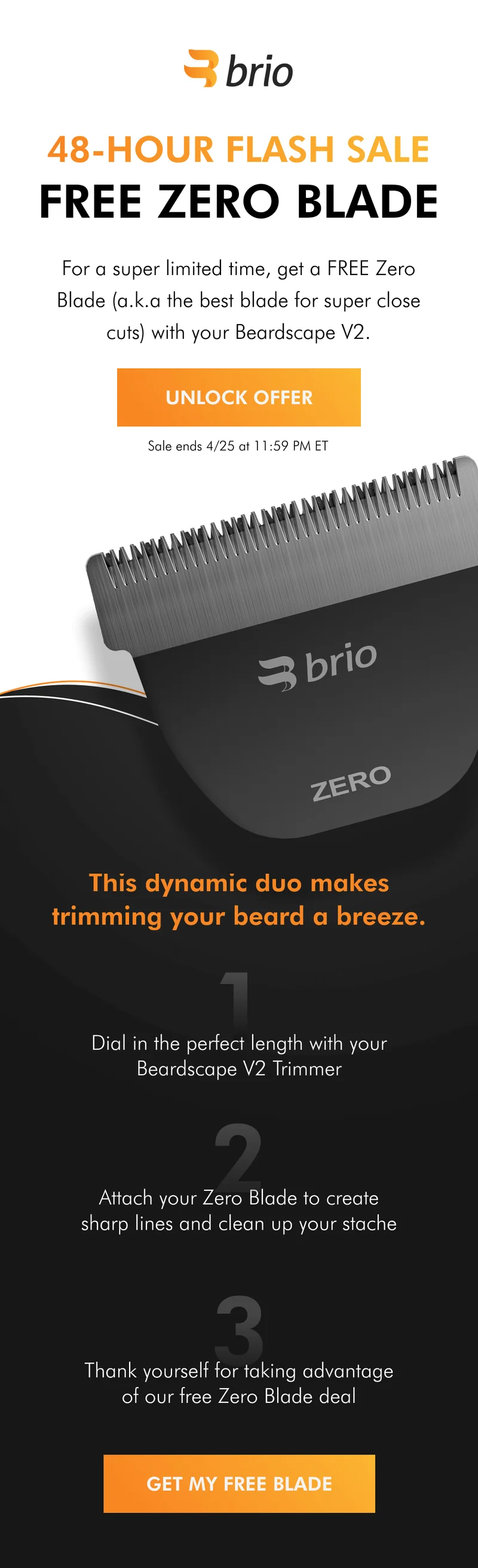 Flash sale! Get a FREE Zero Blade.