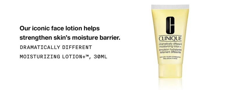 Our iconic face lotion helps strengthen skin's moisture barrier. | DRAMATICALLY DIFFERENT MOISTURIZING LOTION+™, 30ML