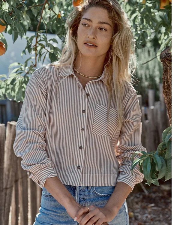 Mila Straight Hem Button Down