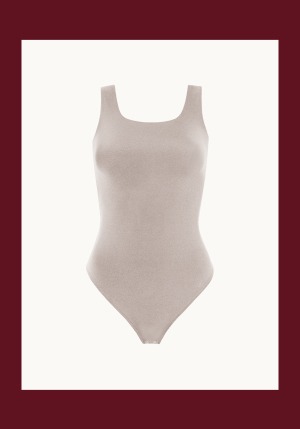Base Tank Bodysuit in Oat