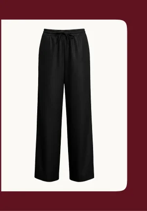 Faux Leather Pant in Black