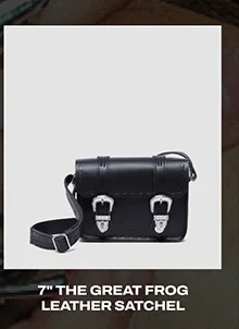 7" The Great Frog Leather Satchel