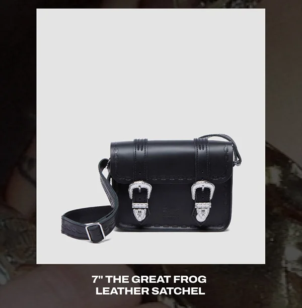 7" The Great Frog Leather Satchel