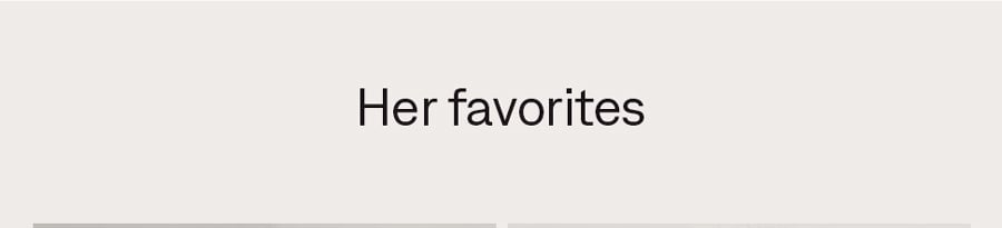 Her favorites
