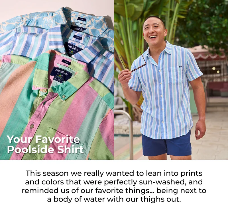 This season we really wanted to lean into prints and colors that were perfectly sun-washed, and reminded us of our favorite things... being next to a body of water with our thighs out.