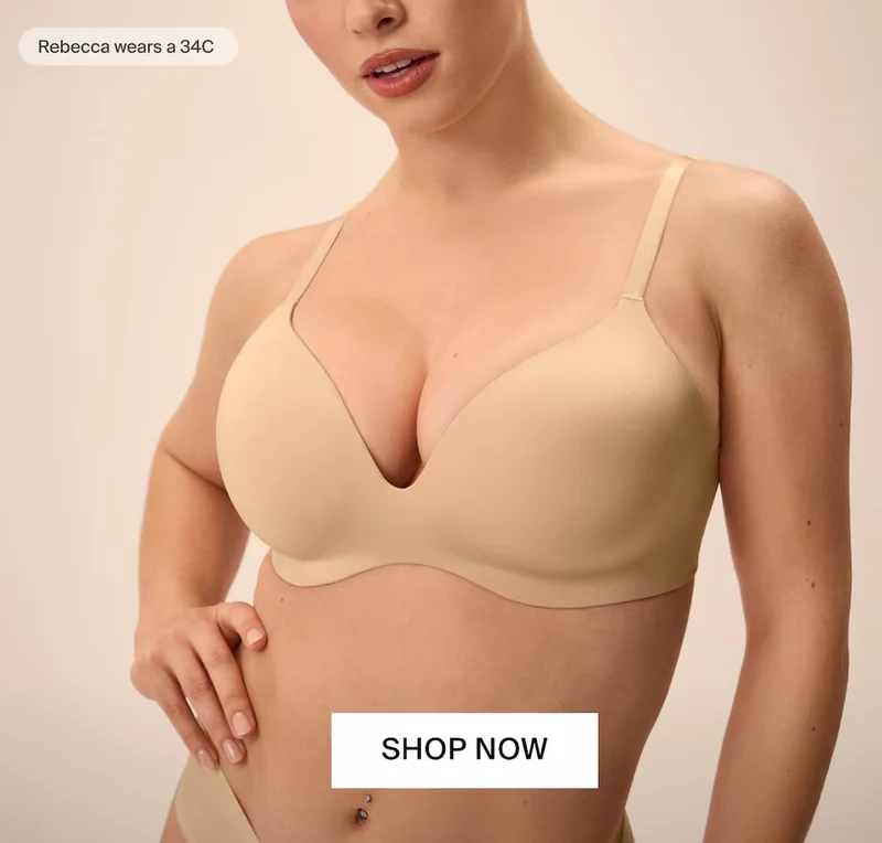 Rebecca wears a 34C. SHOP NOW