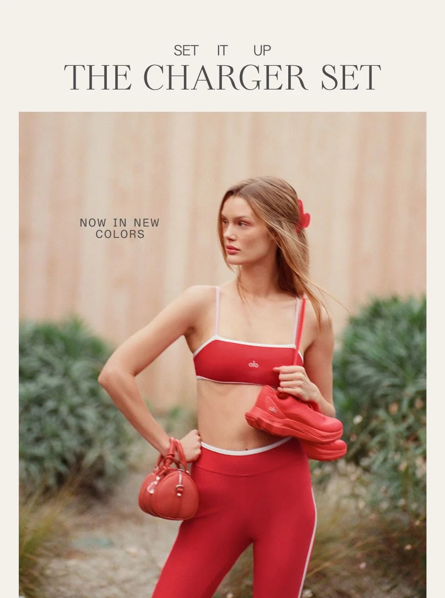 SET IT UP. THE CHARGER SET. NOW IN NEW COLORS