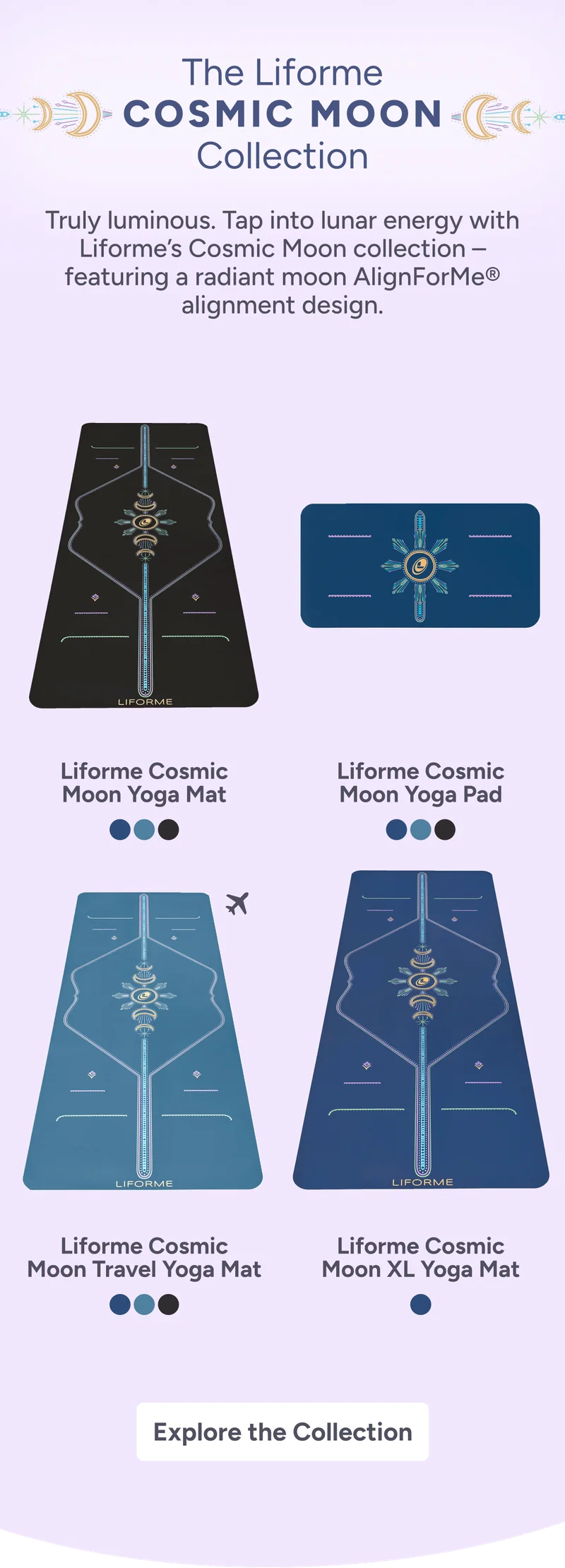 The Liforme Cosmic Moon Collection