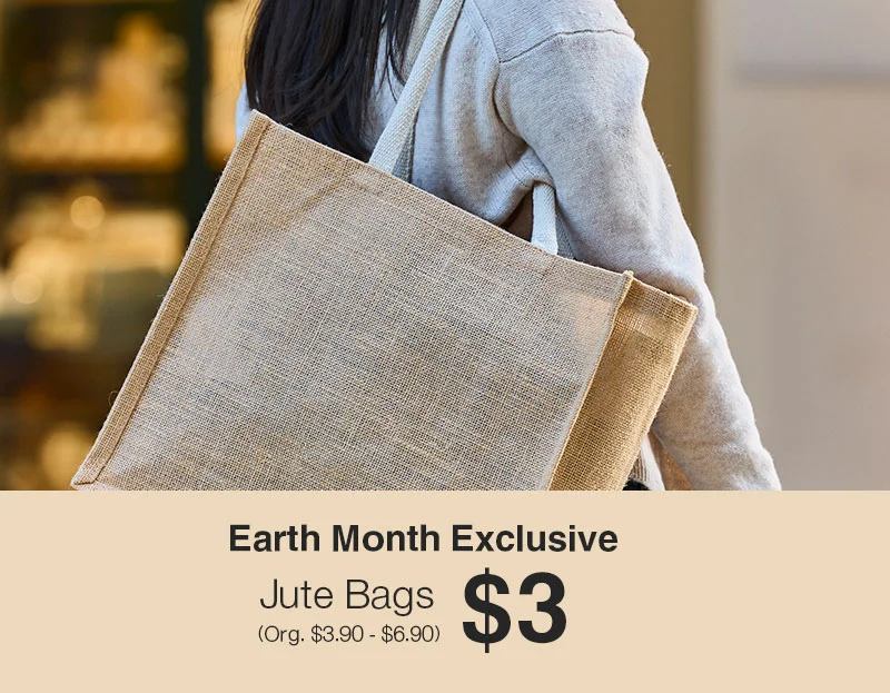 Shop Jute Bags Now $3 For Earth Month