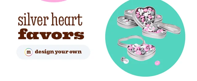 SILVER HEART FAVORS