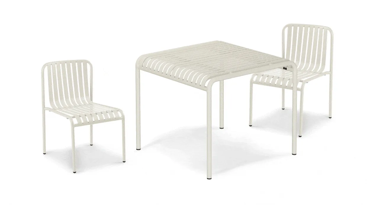 The Sarek Dining Table and Stackable Chairs give you maximum versatility.