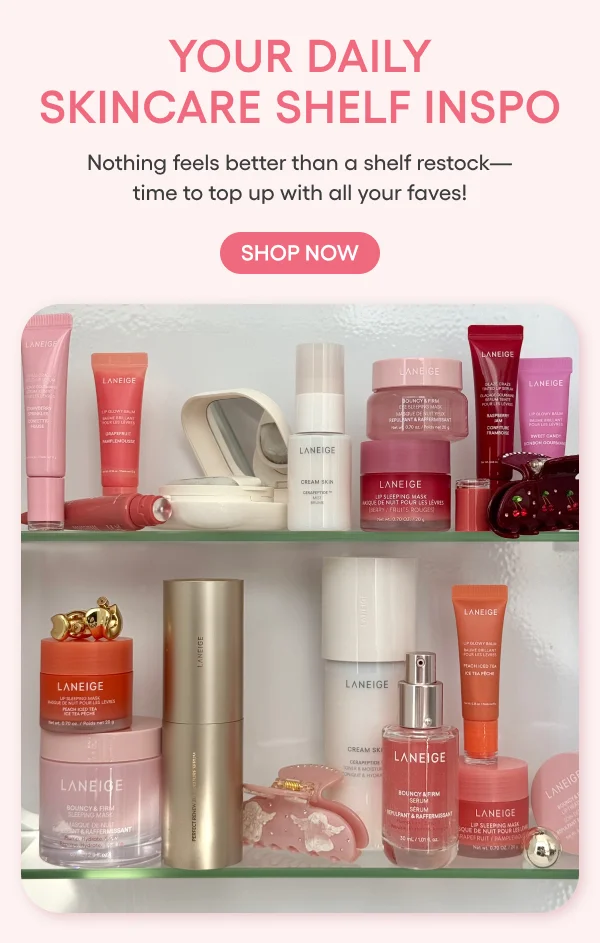 skincare shelfie inspo