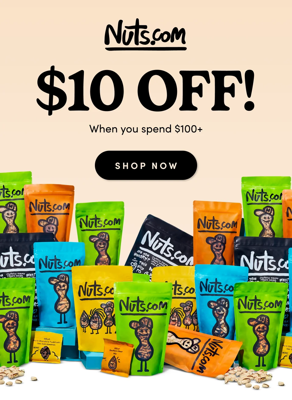Nuts.com; 10 Off! When you spend $100+ Shop Now