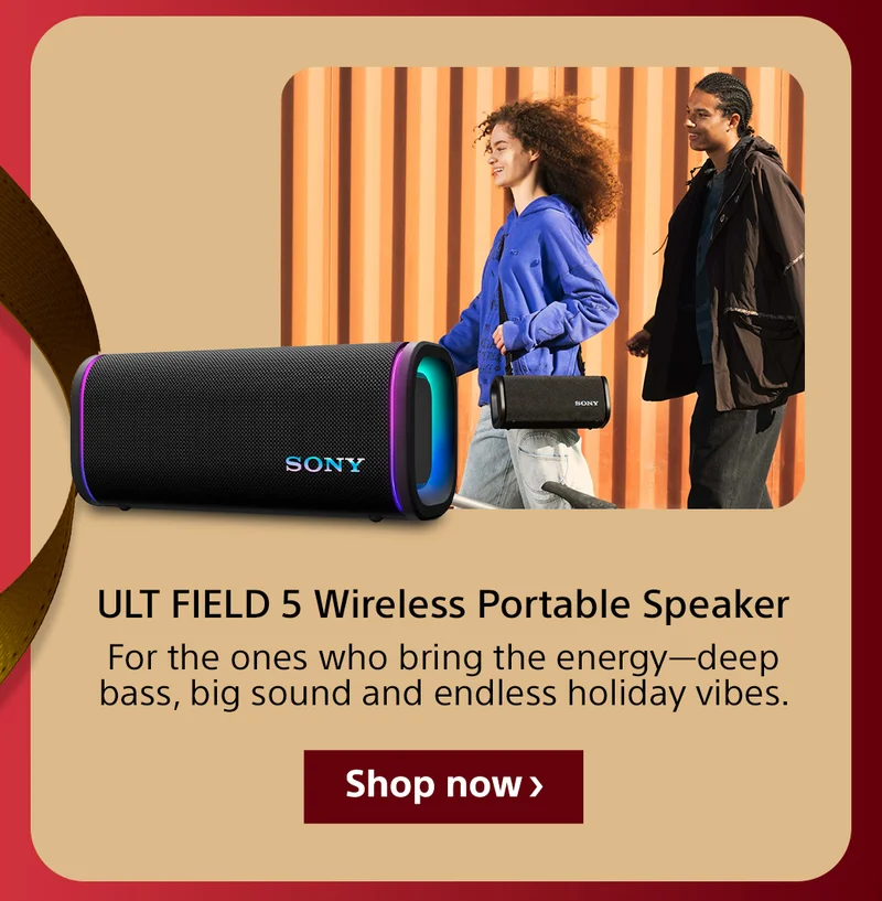 ULT FIELD 5 Wireless Portable Speaker For the ones who bring the energy—deep bass, big sound and endless holiday vibes. Shop now