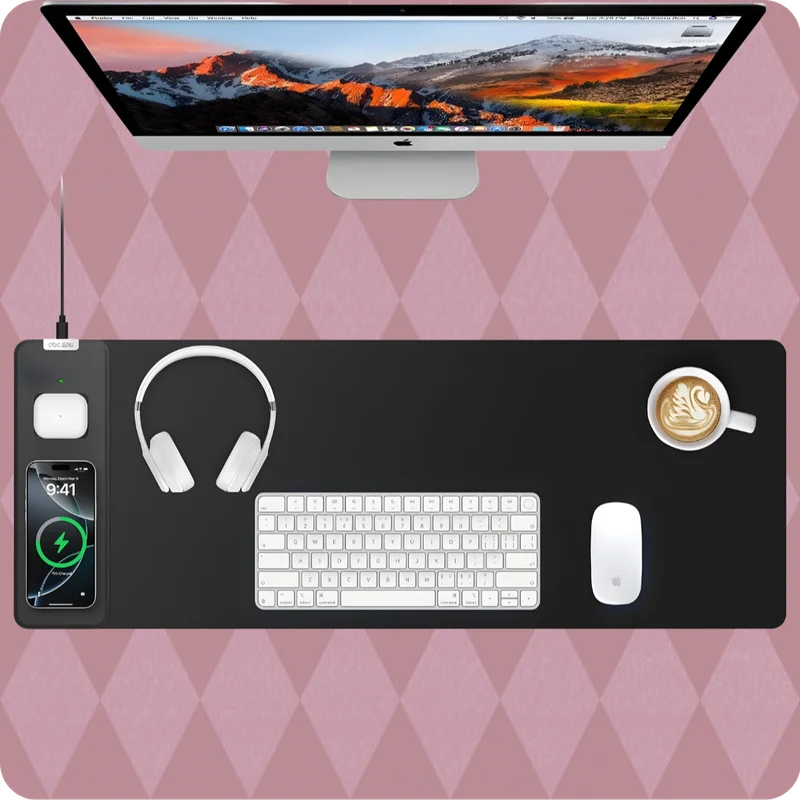 Charging desk mat