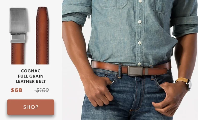 SHOP COGNAC FULL GRAIN BELT