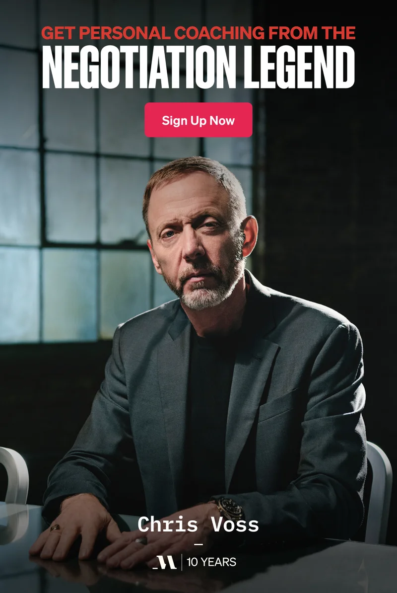 Get 1:1 coaching from the negotiation legend. Sign Up Now