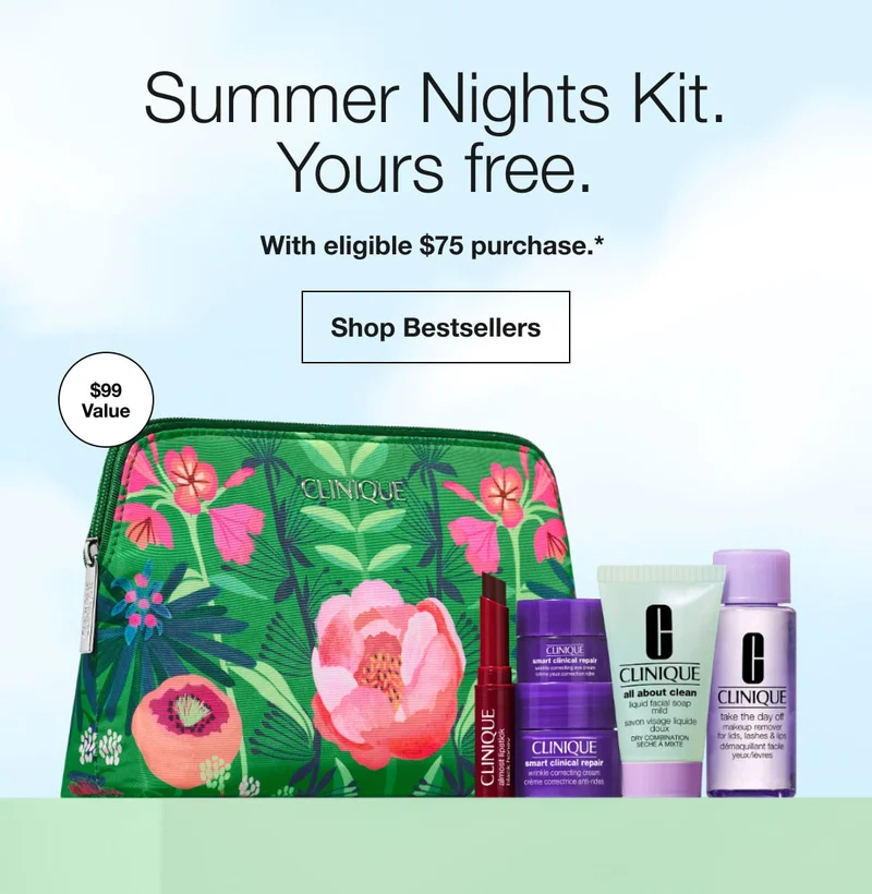 Summer Nights Kit. Yours free. | With eligible $75 purchase.* | Shop Bestsellers | $99 Value