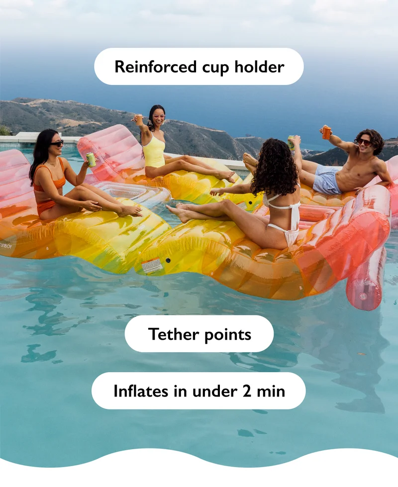 Reinforced Cup Holder - Tether Points - Inflates in under 2 minutes