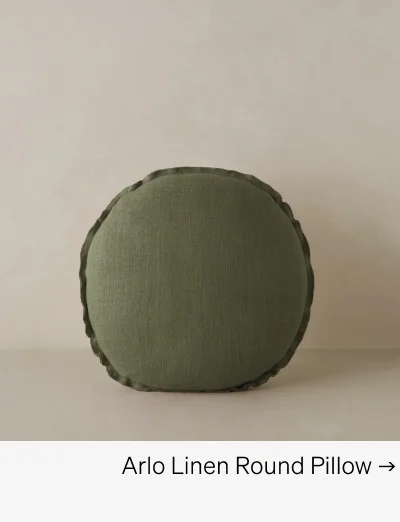 Shop Arlo Linen Round Pillow