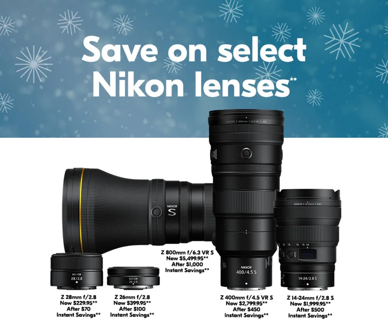 Save on select Nikon Lenses**