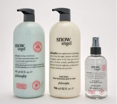 philosophy holiday edition snow angel body care layering trio