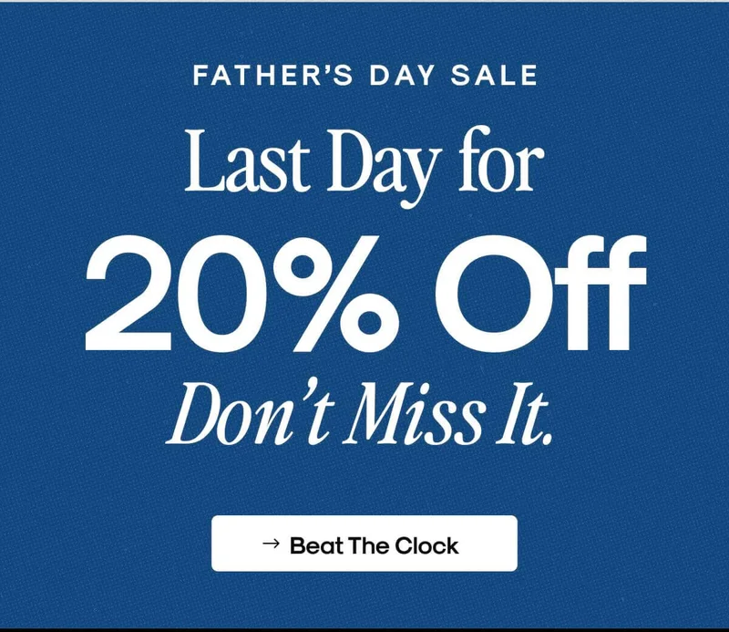 Last Day for 20% OFF Don't Miss It.