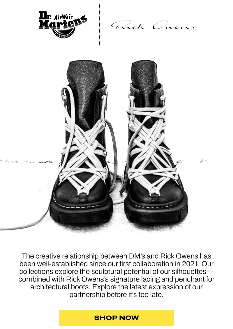 Shop Dr. Martens x Rick Owens Collab