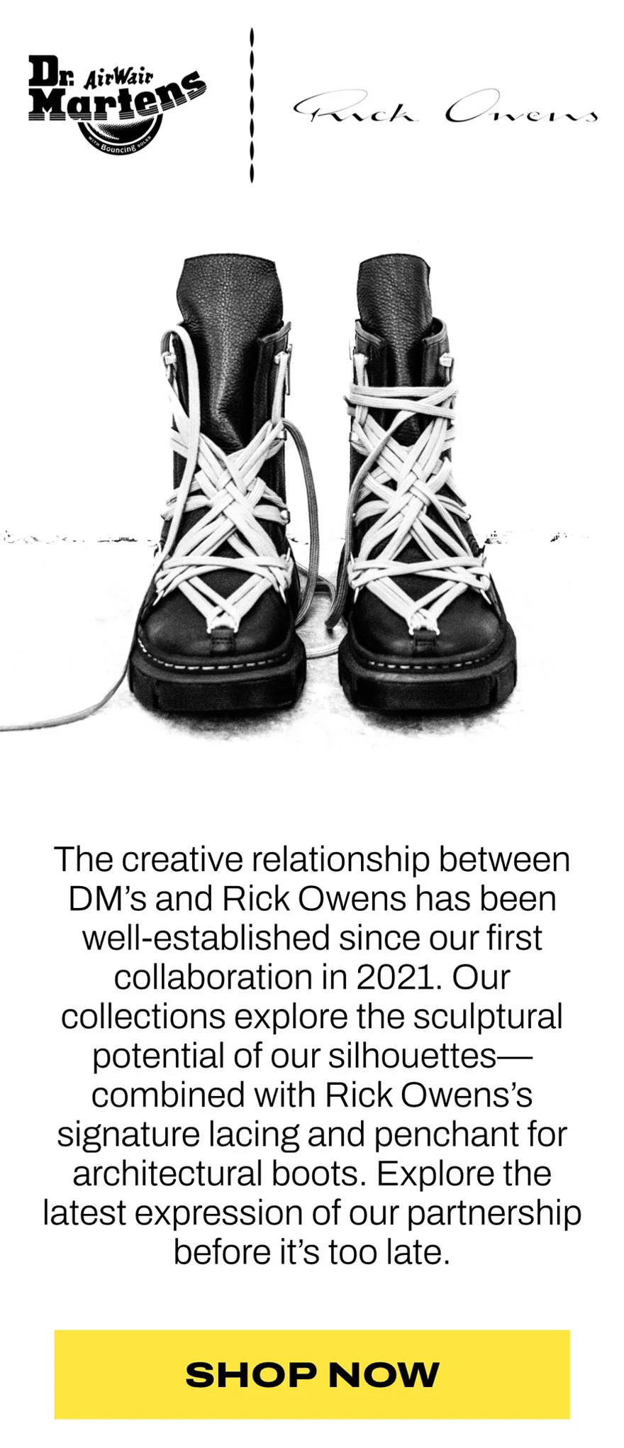 Shop Dr. Martens x Rick Owens Collab
