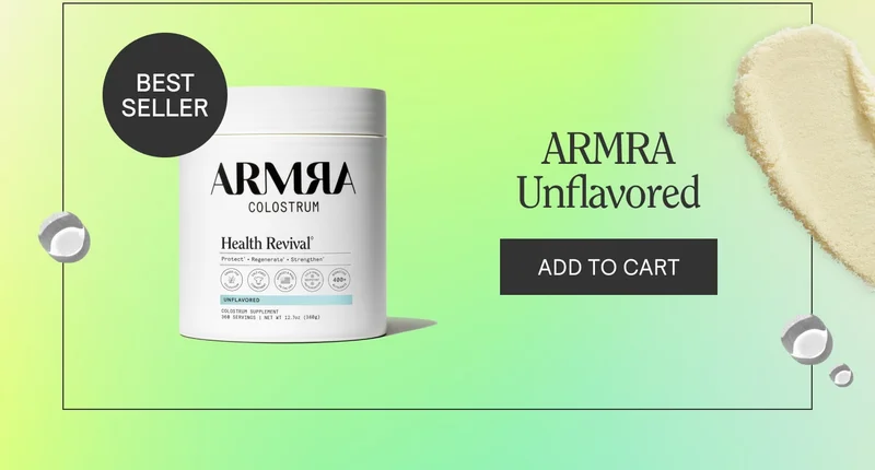 ARMRA Unflavored. Add to cart. Shows product with "best seller" badge over it.