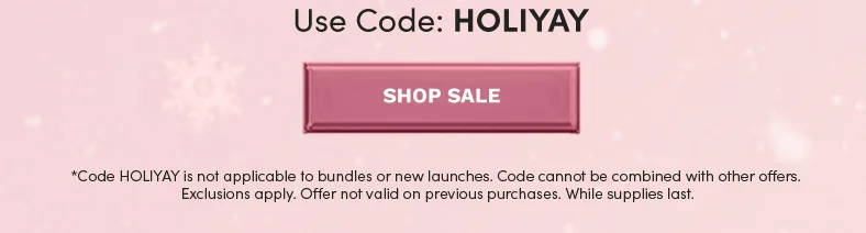 Lash chance To Shop 20% off on selected items with the code HOLIYAY