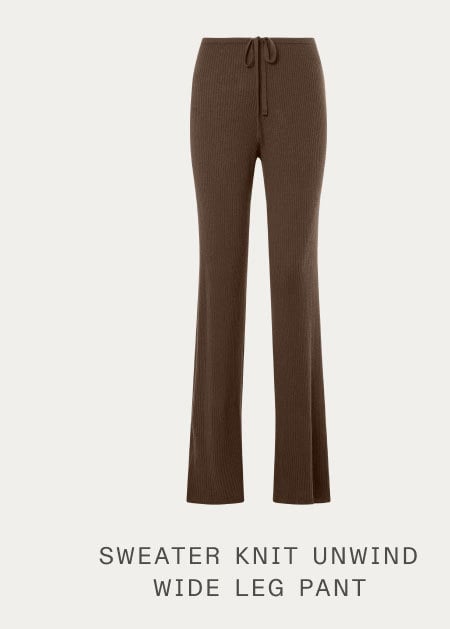 SWEATER KNIT UNWIND WIDE LEG PANT