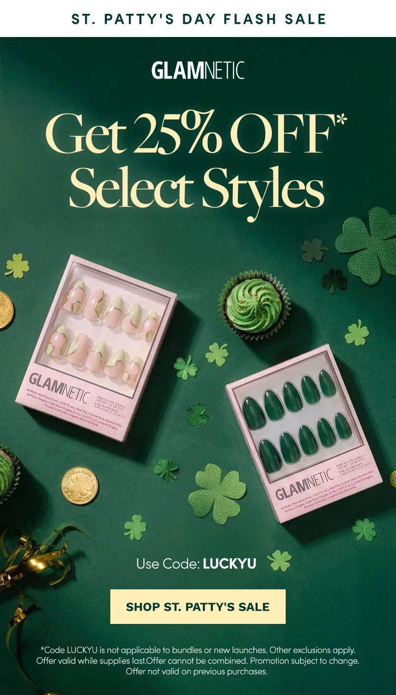 Shop 25% Off Select Styles with the code LUCKYU