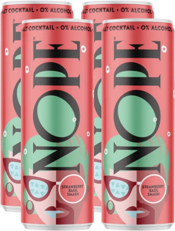 Image of NOPE NA Sparkling Strawberry Basil Smash (4 Pack)