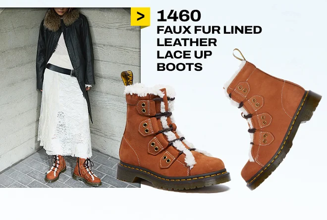 Women's 1460 Lace to Toe Fur Lined Buttersoft Lace Up Boots