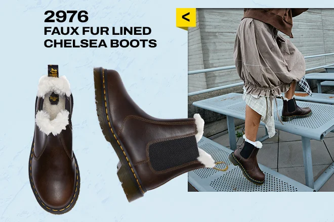 2976 Women's Faux Fur Lined Chelsea Boots