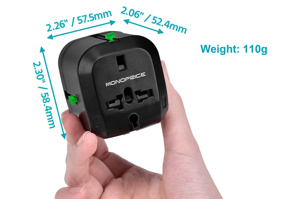 Compact Cube Universal Travel Adapter