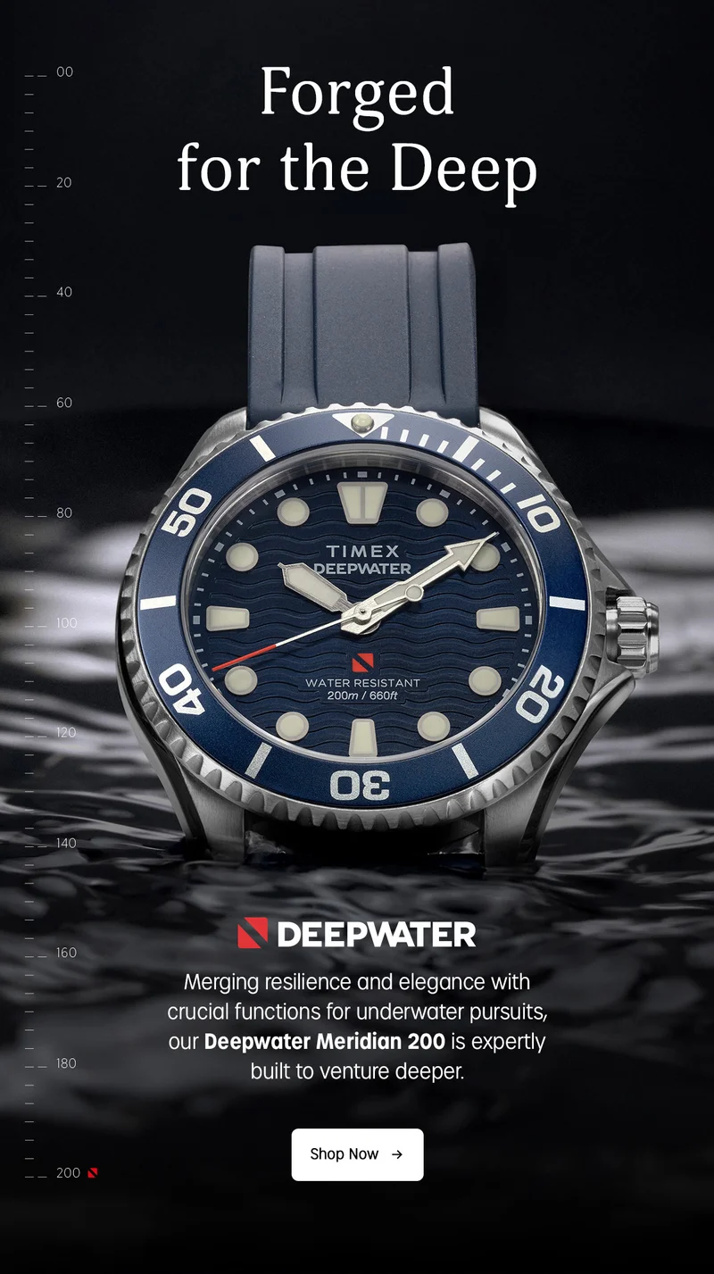 Forged for the Deep | DEEPWATER | Merging resilience and elegance with crucial functions for underwater pursuits, our Deepwater Meridian 200 is expertly built to venture deeper. | Shop Now