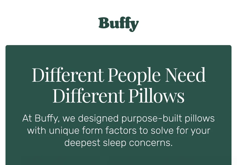 Different People Need Different Pillows