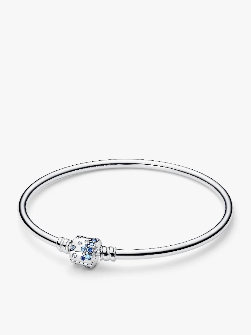 FINAL SALE - Sparkling Barrel Clasp Bangle