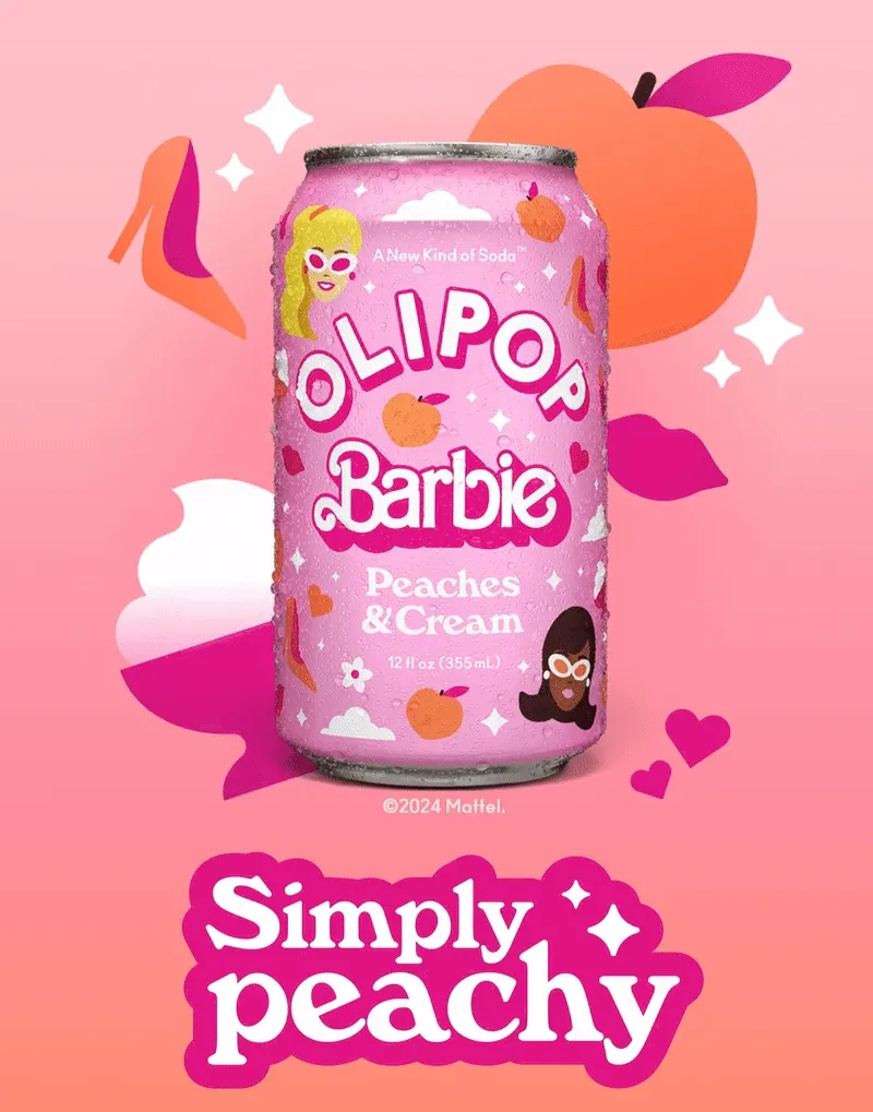 Simply peachy, Barbie x OLIPOP is here!