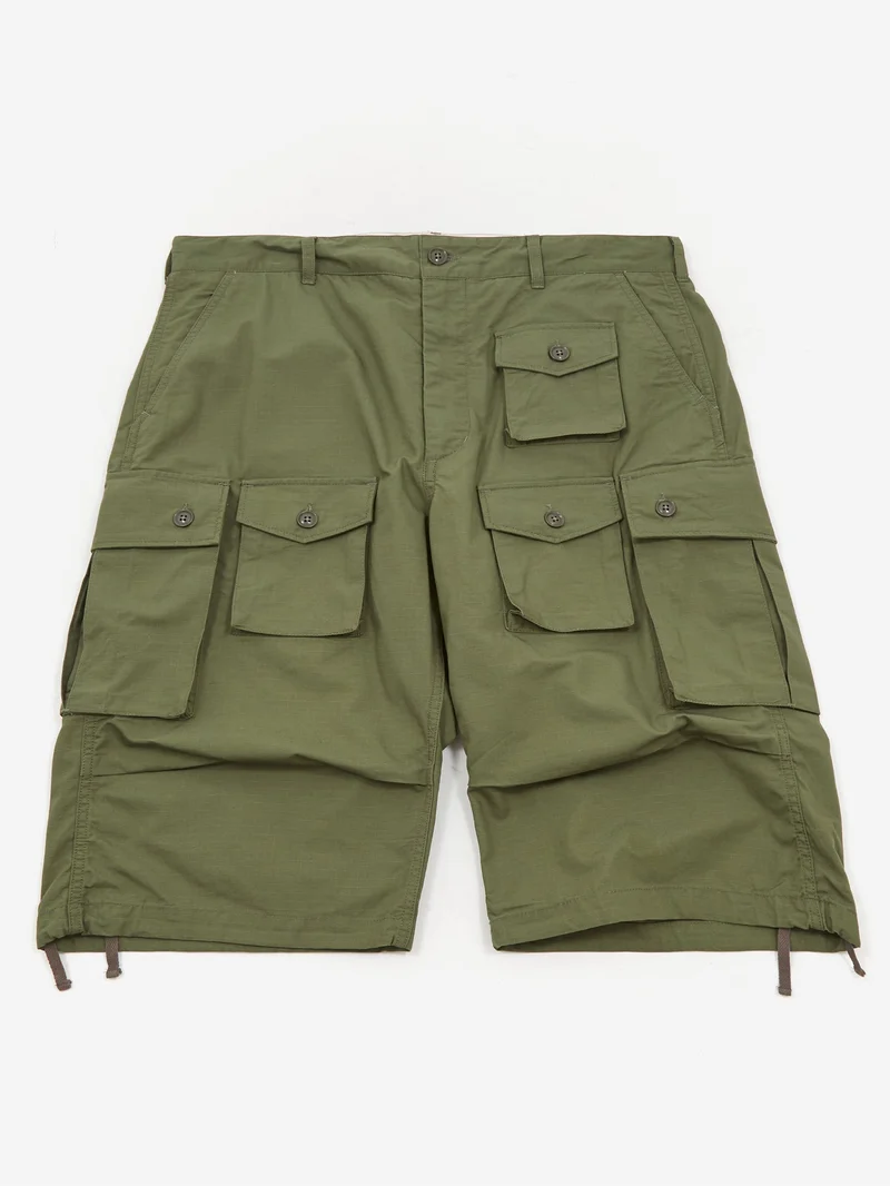 Image of Engineered Garments FA Short Cotton Ripstop - Olive