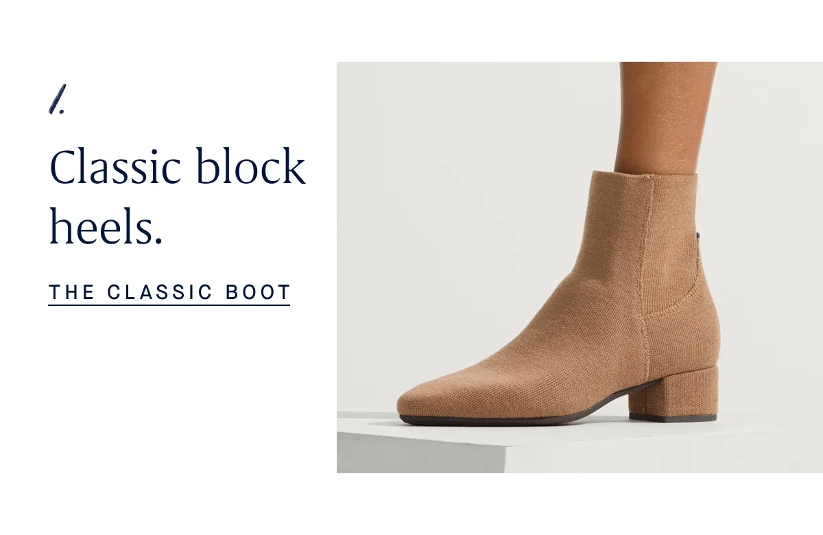 1. Classic block heels. THE CLASSIC BOOT