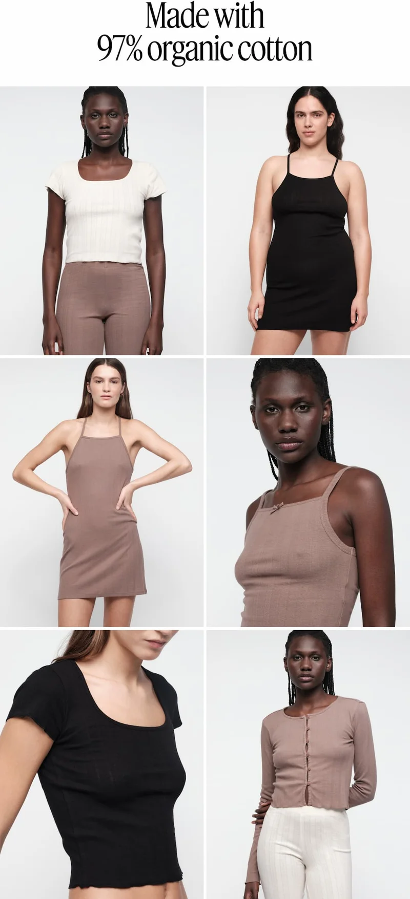 Made with 97% organic cotton