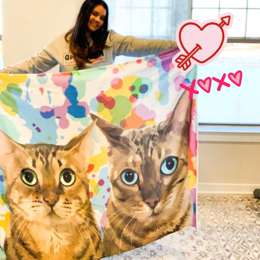 Cat lovers blanket