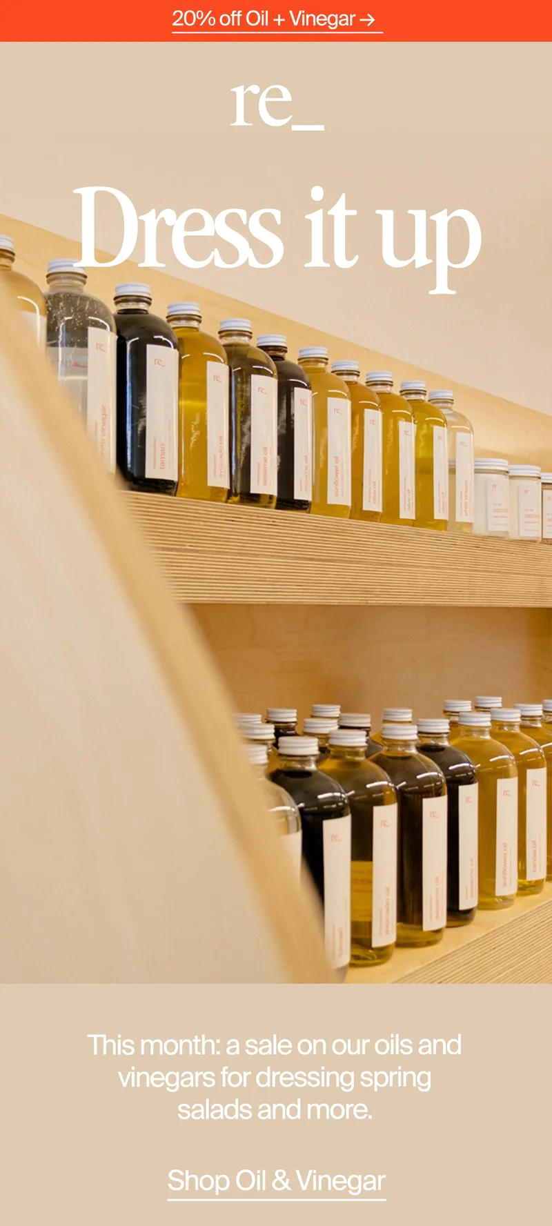 Oil and Vinegar Sale
