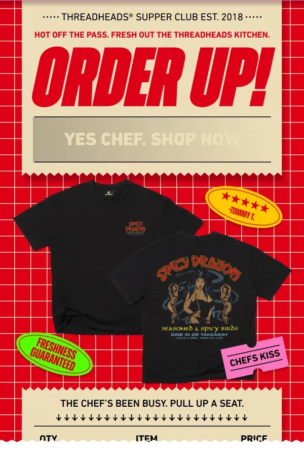 Order up new arrivals