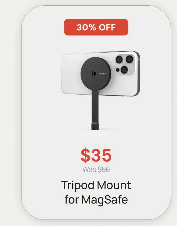 30% Off - $35 was $50 Tripod Mount for MagSafe