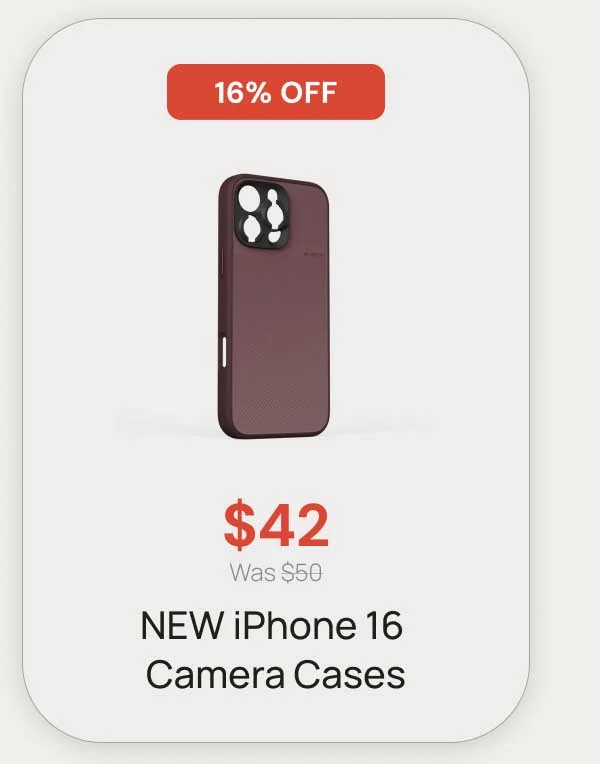 16% Off - $42 Was $50 New iPhone 16 Camera Cases