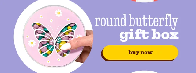 ROUND BUTTERFLY GIFT BOX